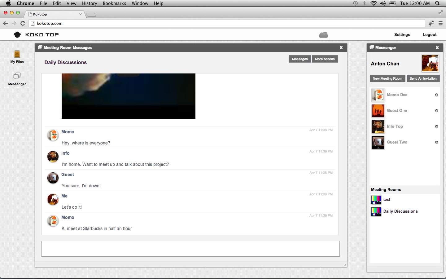 You can also create chatrooms and have group discussions